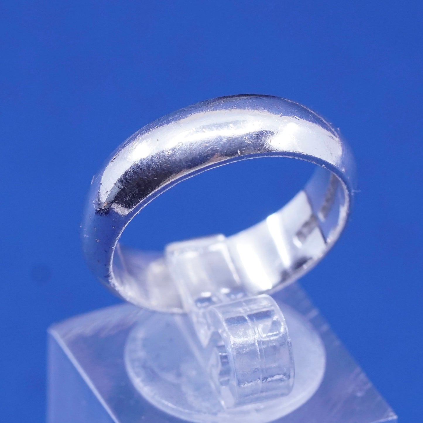 Size 8.25, vintage Sterling silver handmade ring, mexico 925 wedding band