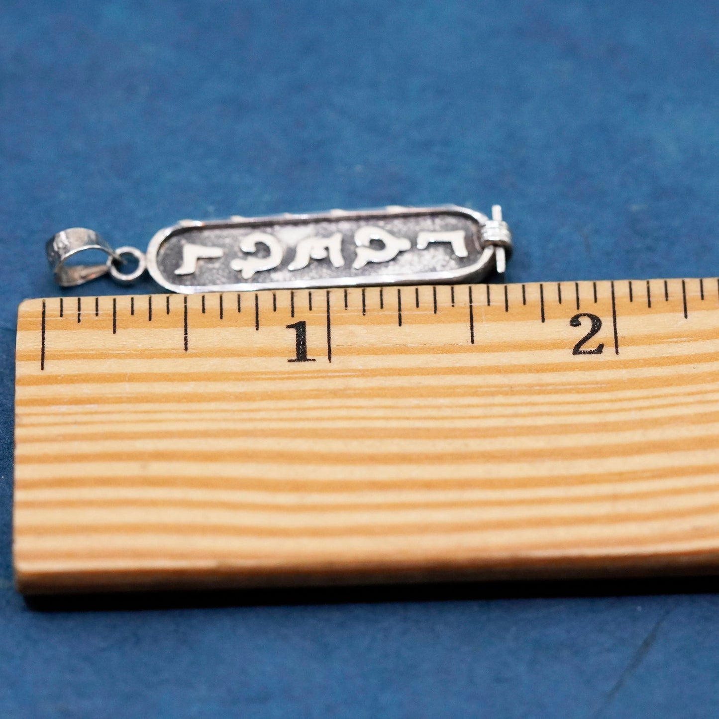 Vintage Sterling silver handmade pendant, 925 tag embossed name robin