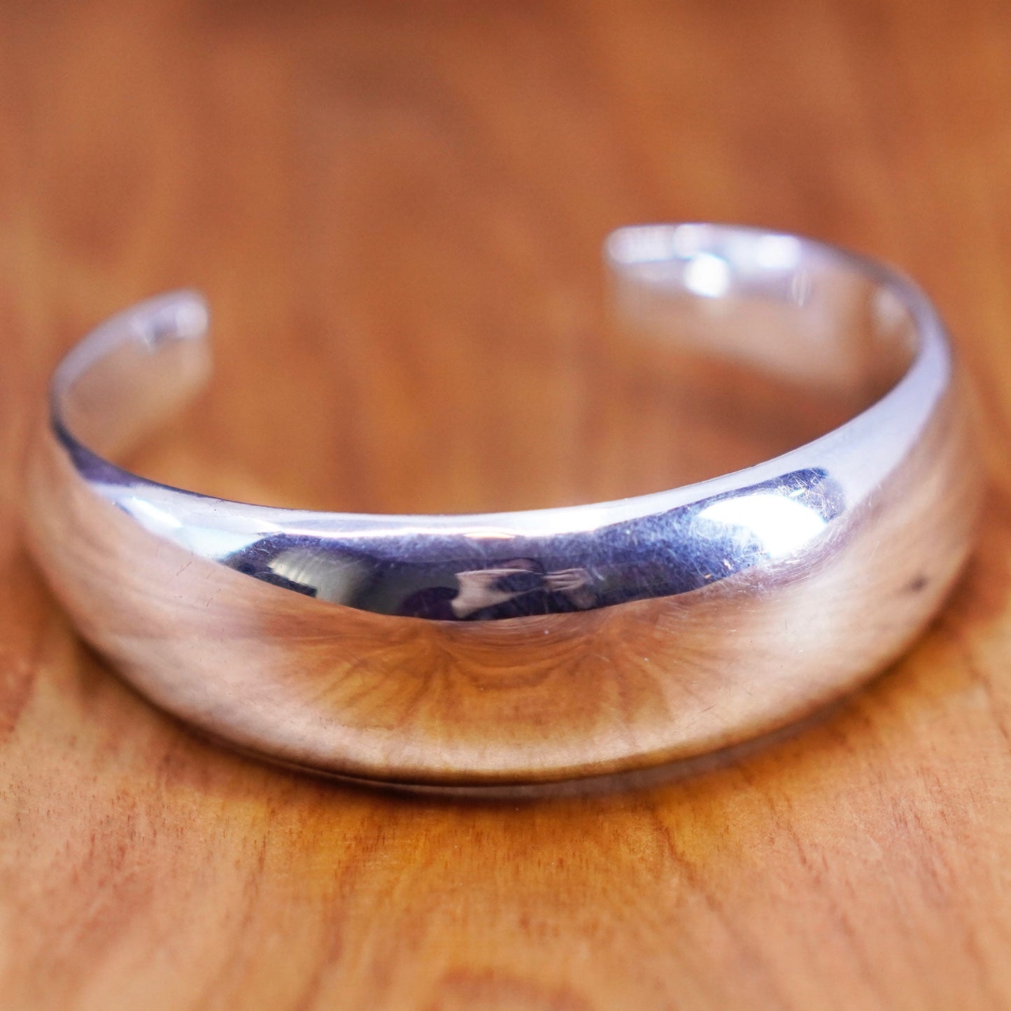 6.75”, Vintage Mexico Sterling silver handmade bracelet, 925 cuff