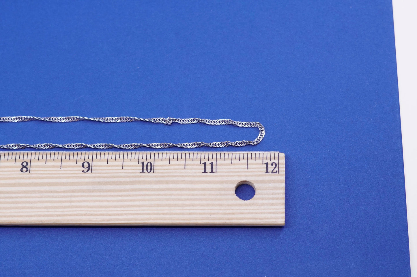 24”, 2mm, Sterling 925 silver handmade necklace, 925 twisted curb link chain