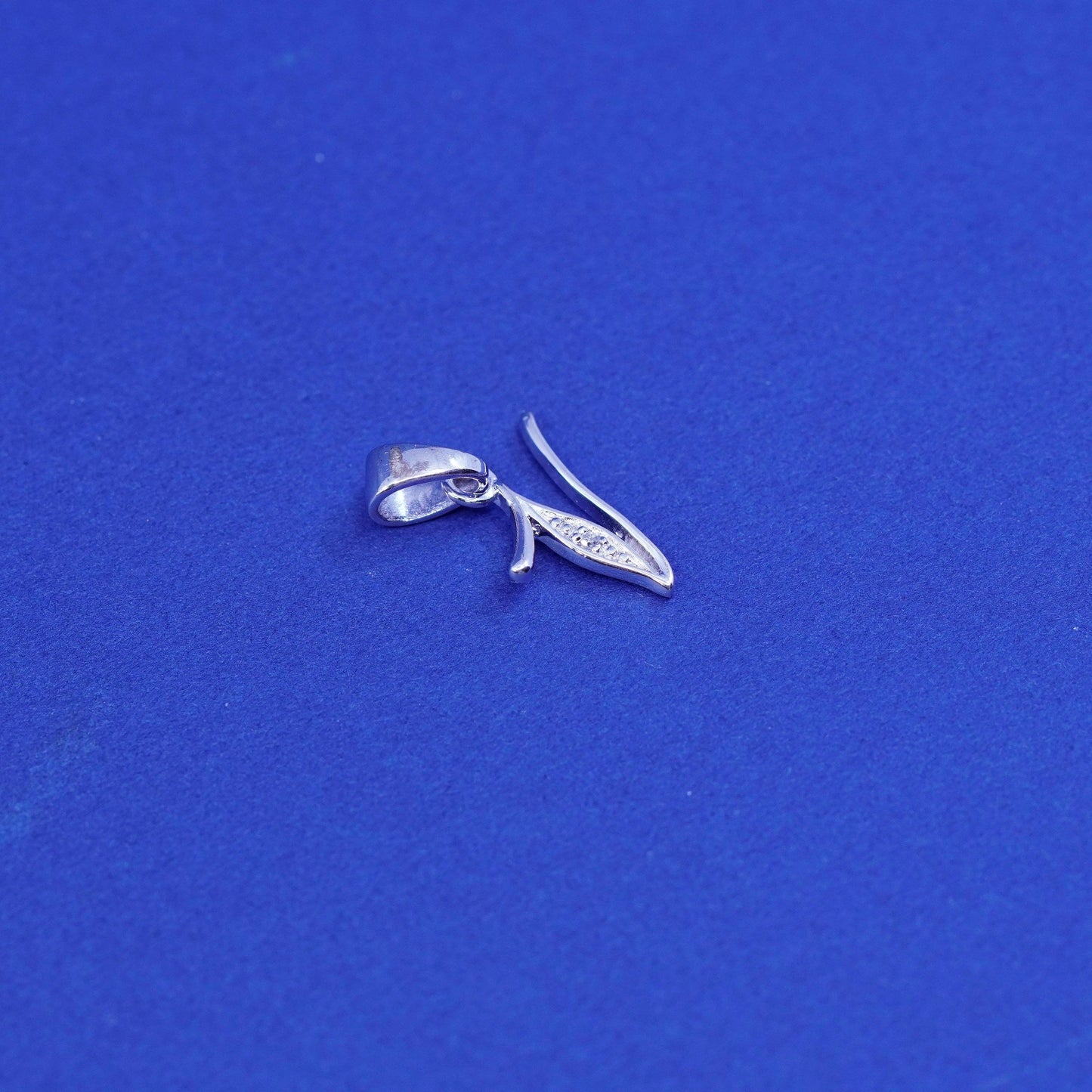 sterling silver handmade pendant, 925 initial charm letter “V” with diamond