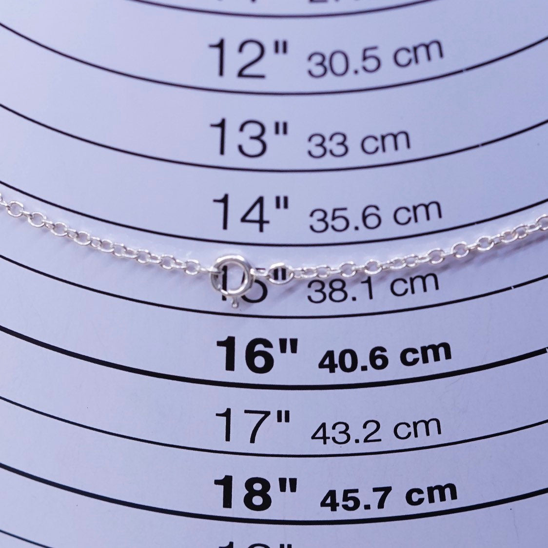 15”, vtg necklace, sterling silver 925 figuring chain w/ leaf N amethyst