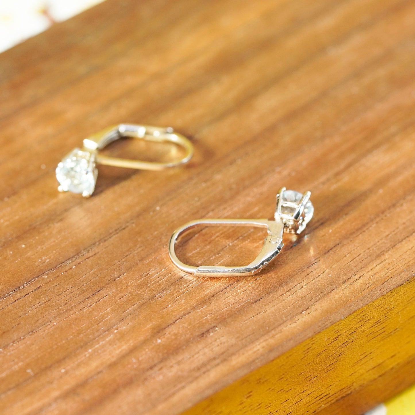 vintage Sterling 925 silver earrings with cz