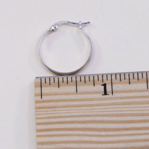 0.75” sterling silver 925 Huggie earrings Hoops, stamped 925 SU