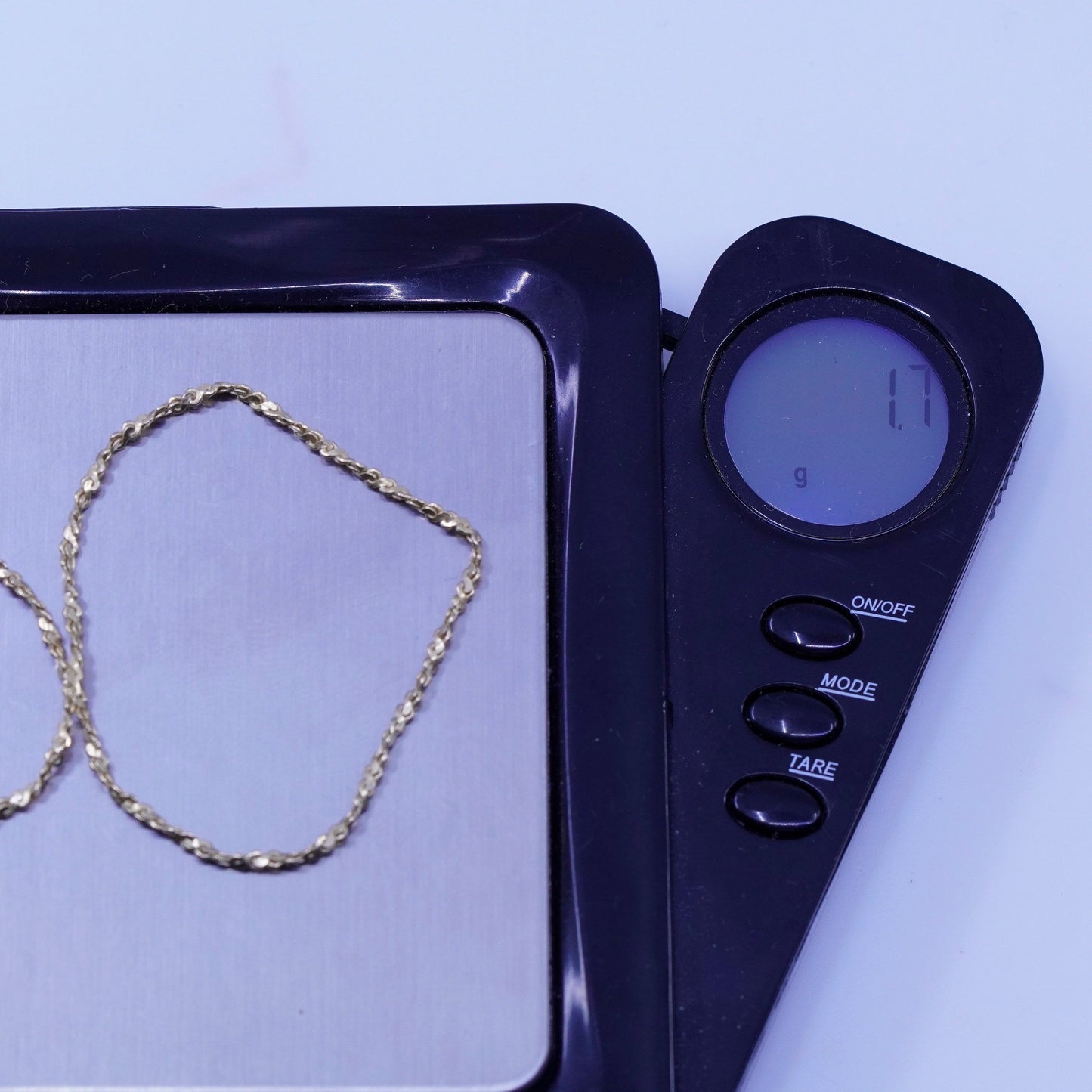 8.25”, Italy vermeil gold over Sterling 925 silver bracelet, twisted S chain