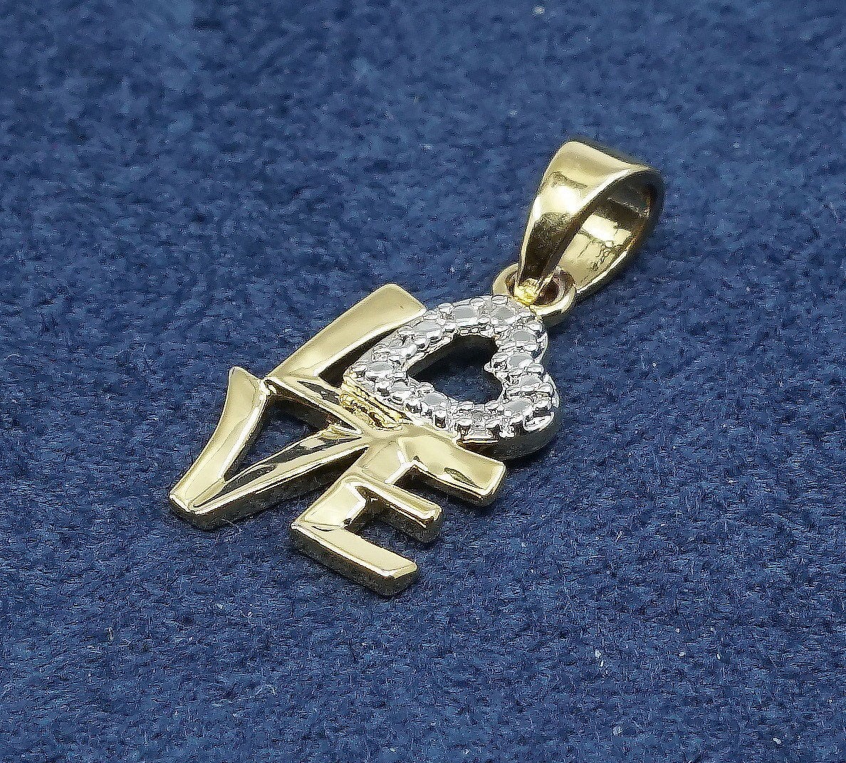 vtg gold over Sterling silver handmade pendant, 925 heart, love, stamped 925
