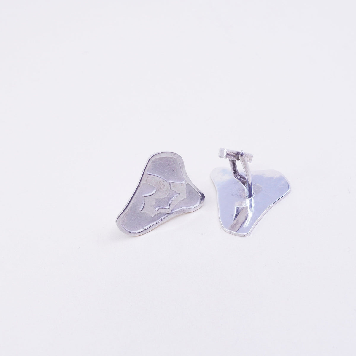 Vintage Hecho En sterling silver cuff link, 925 cufflink
