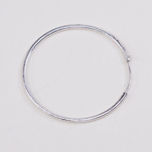1.25”, Italy 925 Sterling Silver Hoop Pierced Earrings, 925 silver huggie