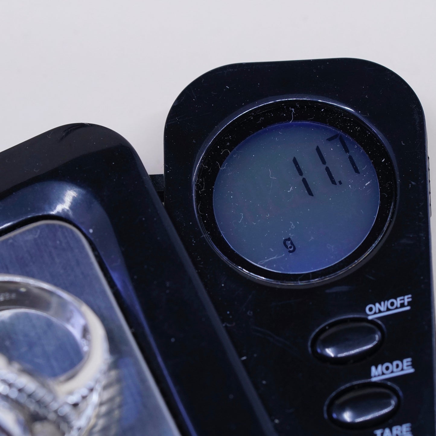 sz 6, vtg Sterling 925 silver handmade cocktail ring w/ crystal