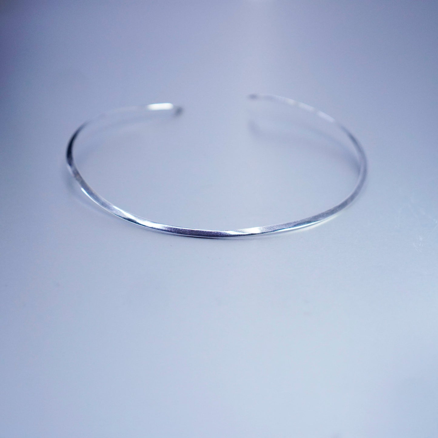 12”, vintage Sterling 925 silver handmade choker collar necklace