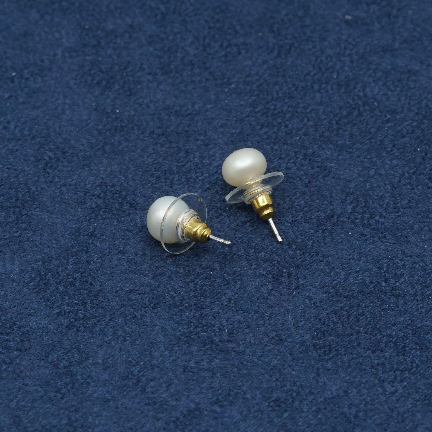 6mm, Sterling silver with pearl studs earrings, stamped 925