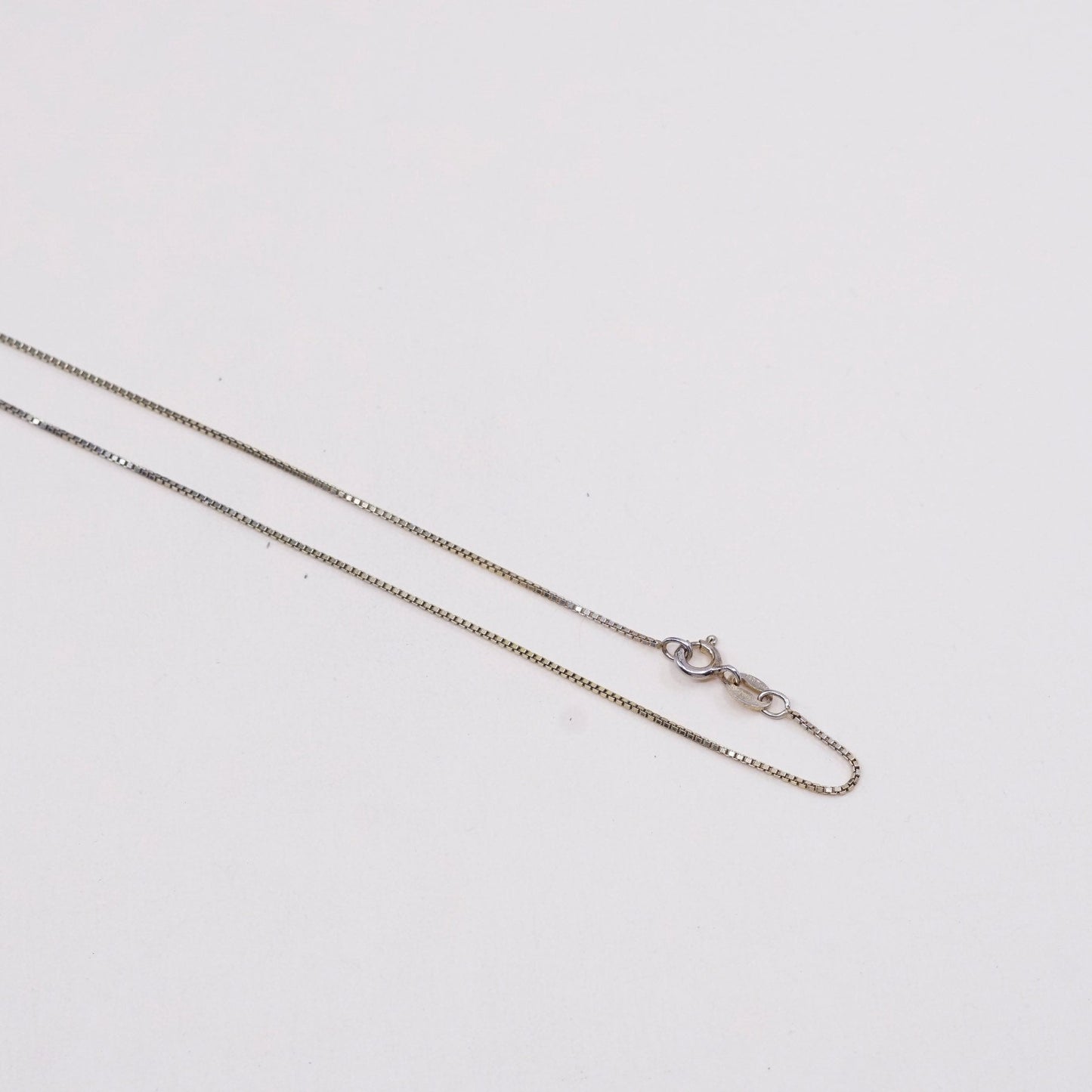 20”, Vintage danecraft vermeil gold over sterling 925 silver box chain necklace