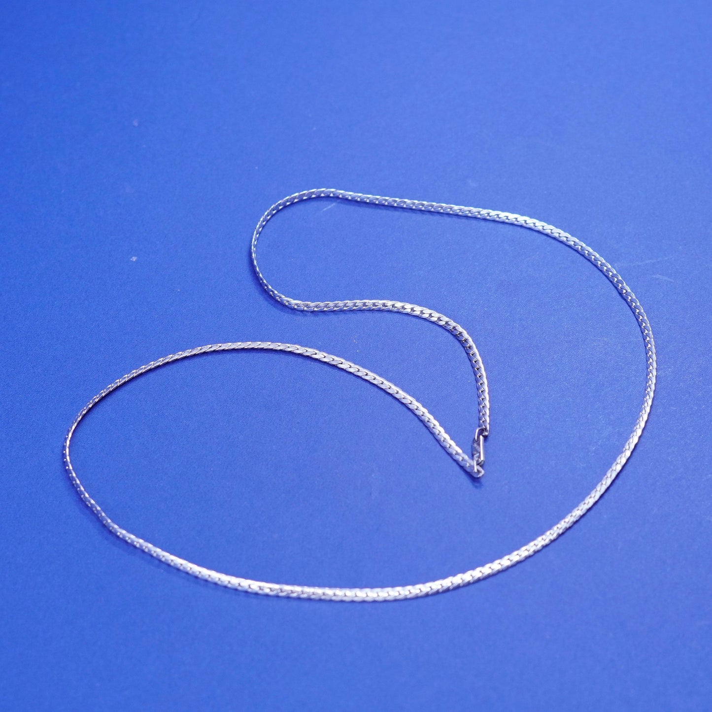 18”, speidel USA Sterling silver handmade necklace, flatten 925 curb chain
