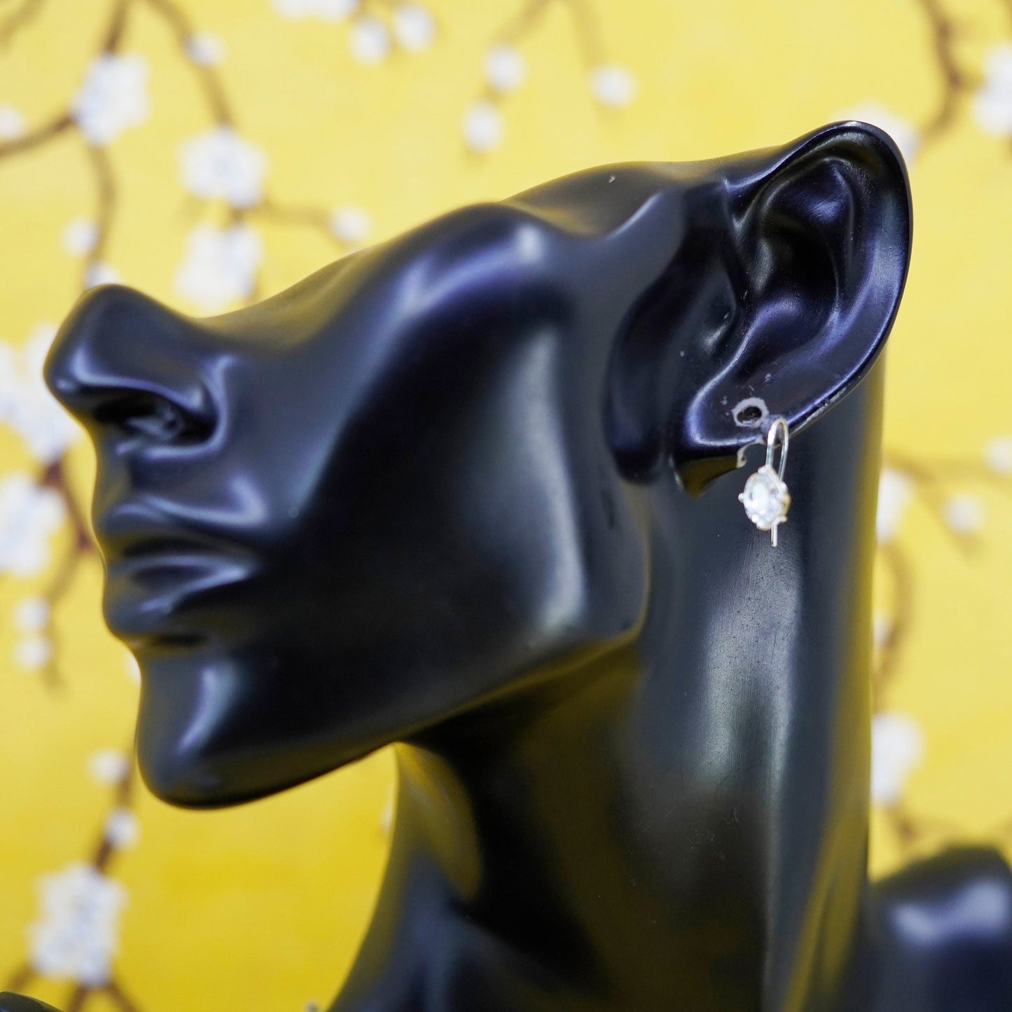 vintage Sterling 925 silver earrings with cz