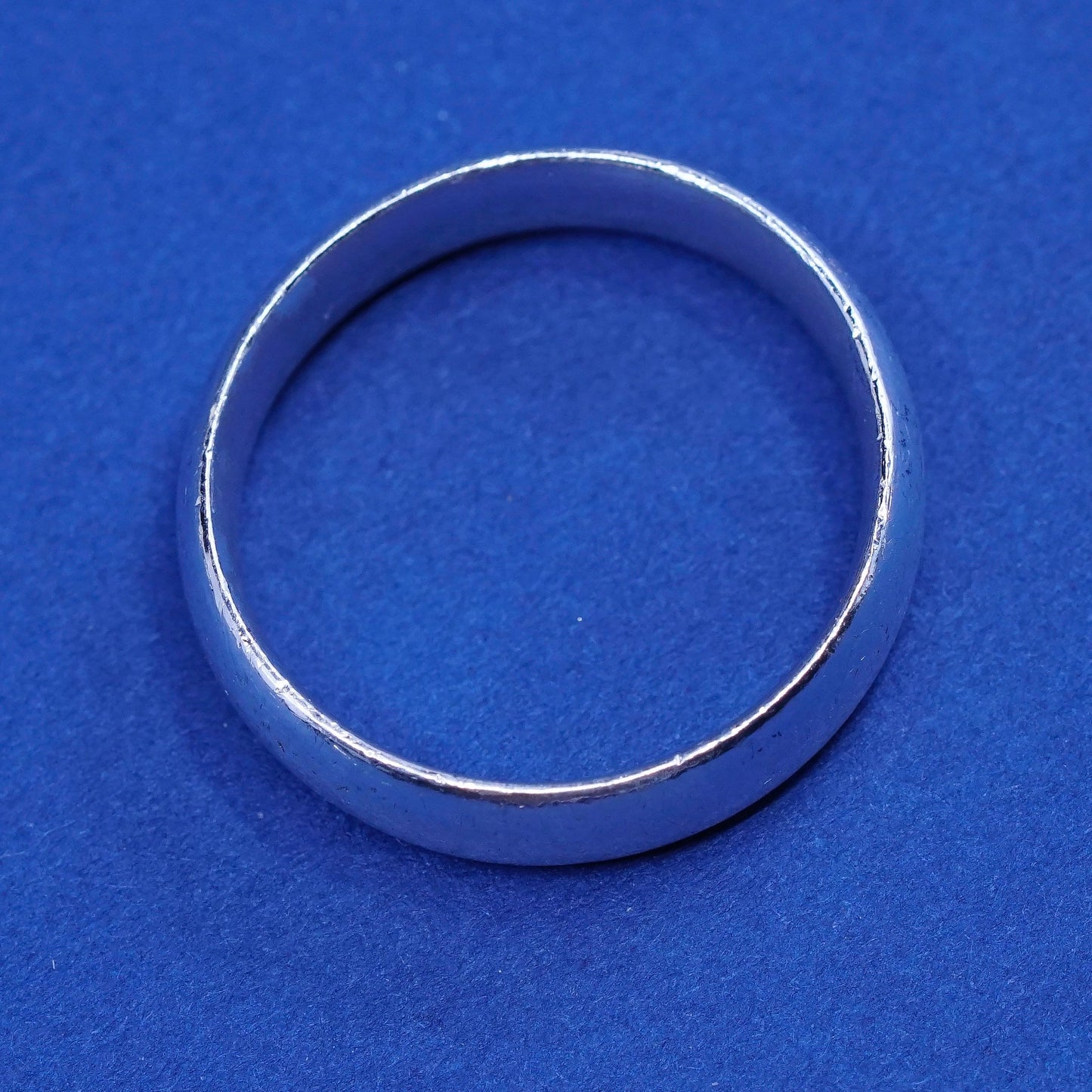 Size 7.75, vintage Sterling silver handmade ring, 925 wedding band