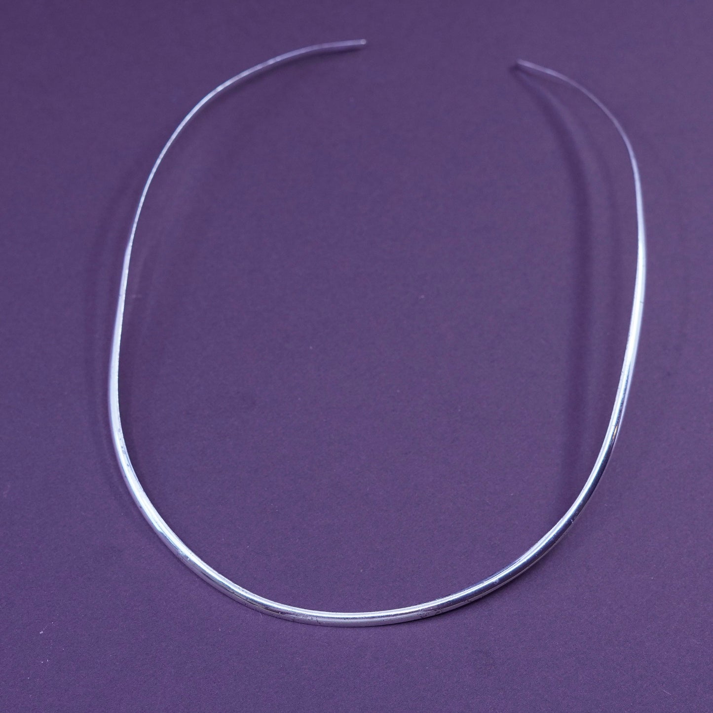 15”, Vintage sterling silver choker collar necklace, 925 necklace, stamped 925