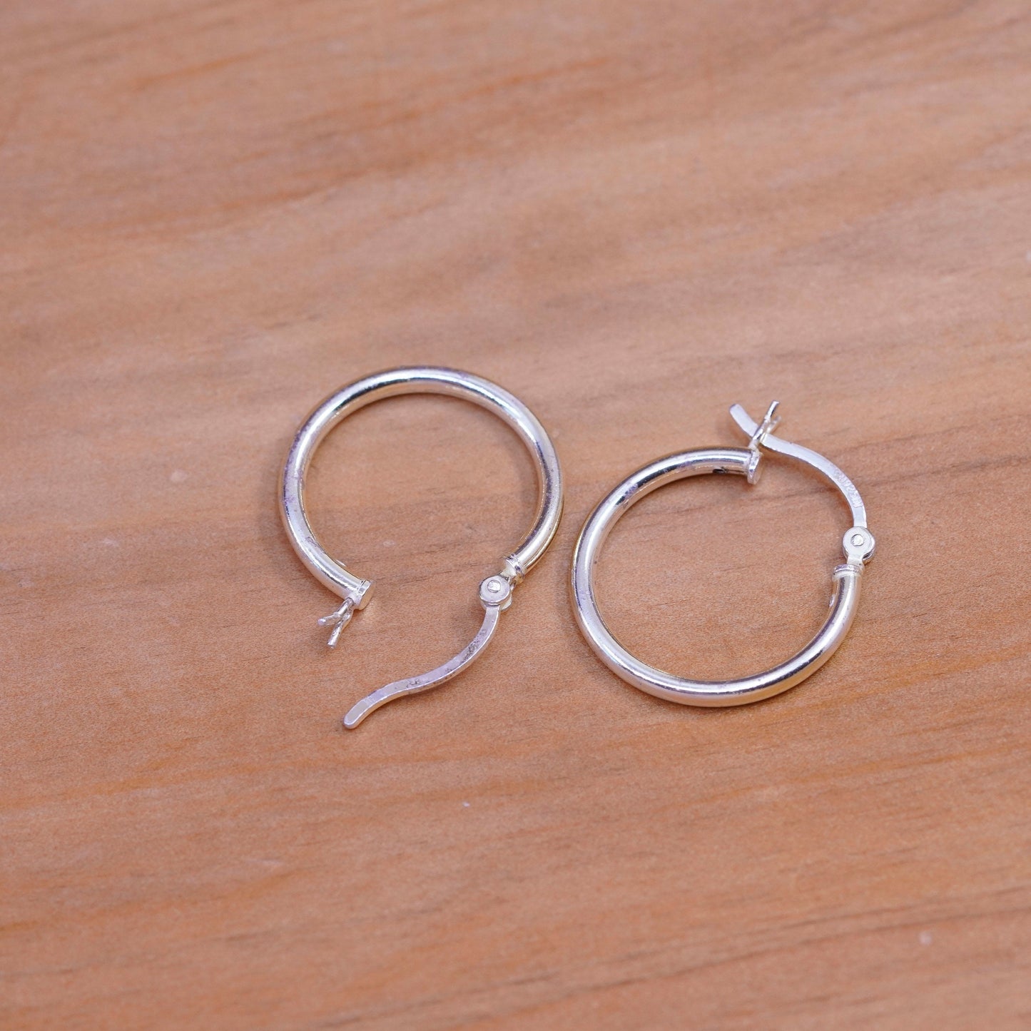 0.5”, vintage Sterling silver earrings, 925 hoops