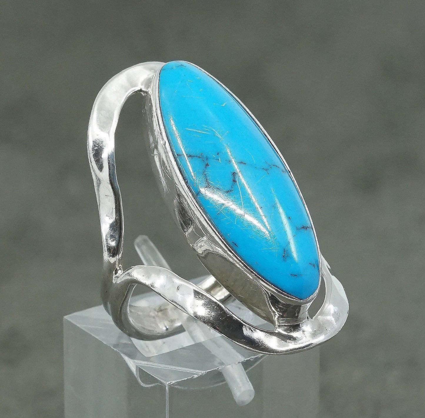 sz 6, Sterling silver handmade ring, 925 w/ turquoise, stamped 925 TD-88 mexico