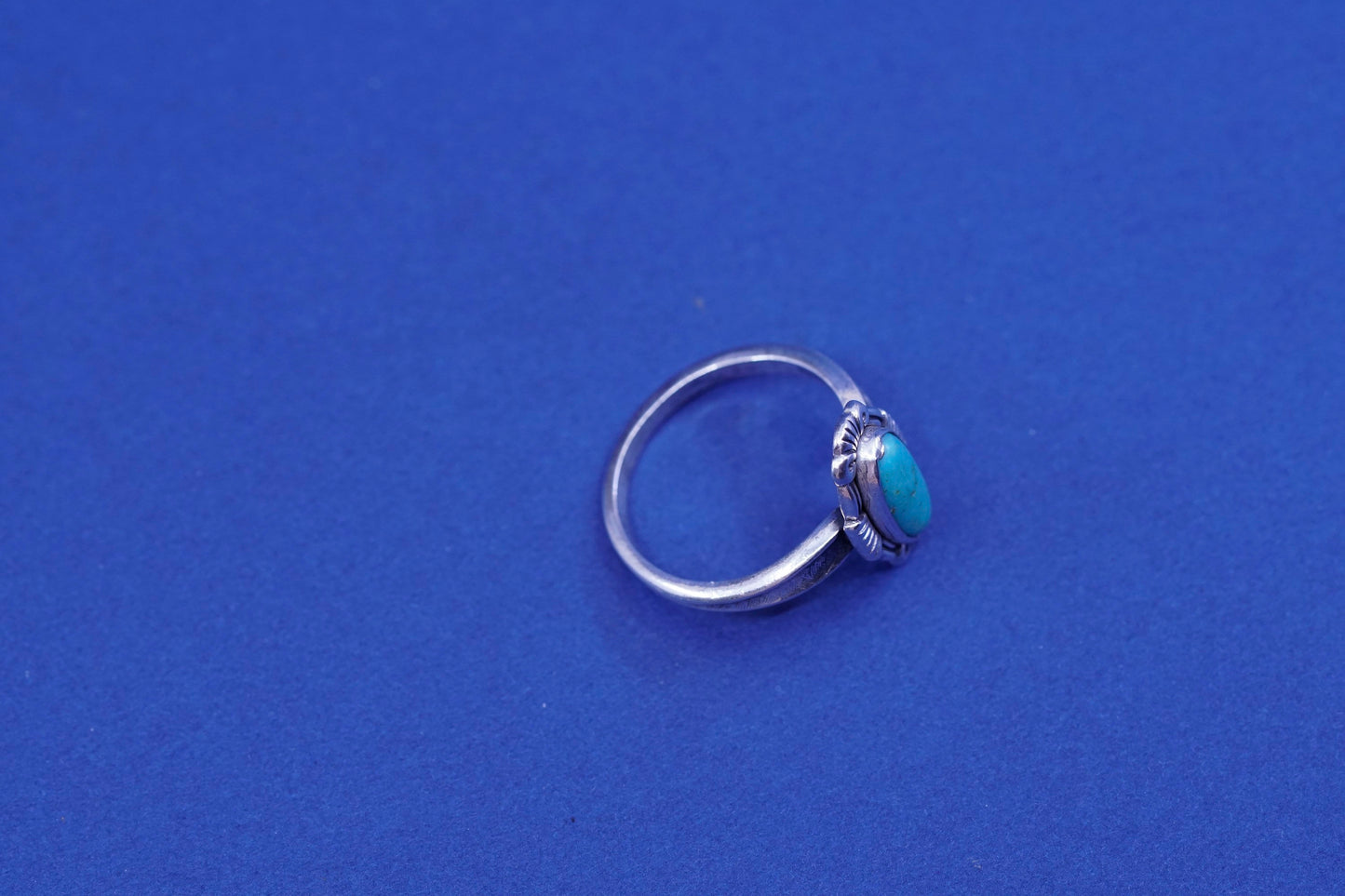 Size 8.25, bell trading post Sterling 925 silver handmade ring, Native American