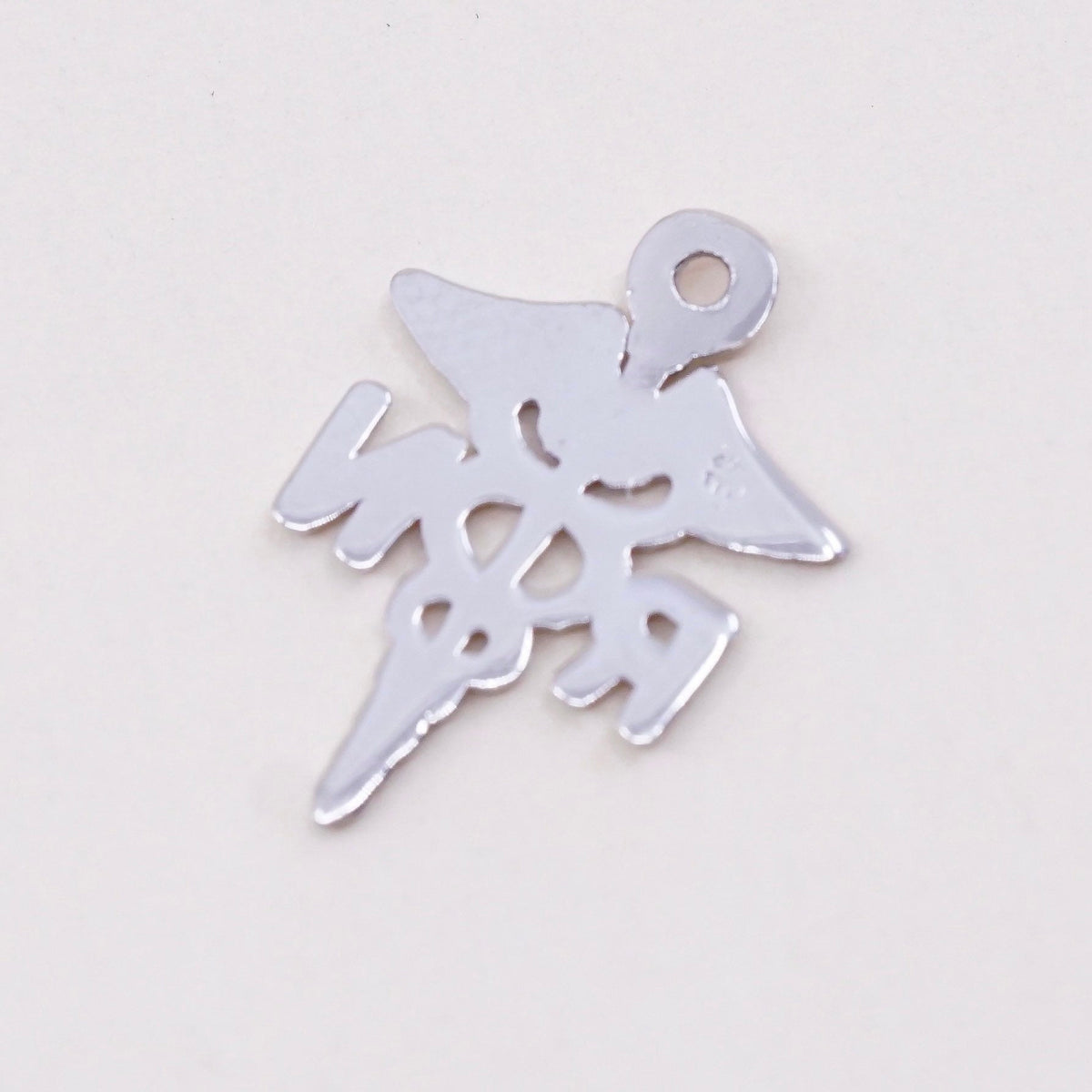 vtg 925 sterling silver nursing pendant depicts the caduceus medical emblem