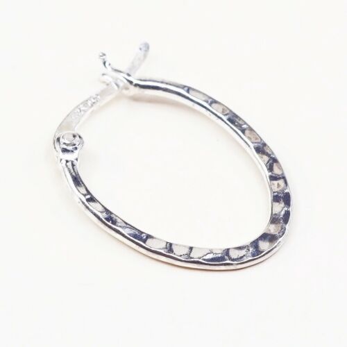 0.75” sterling silver 925 Huggie earrings Hoops, stamped 925