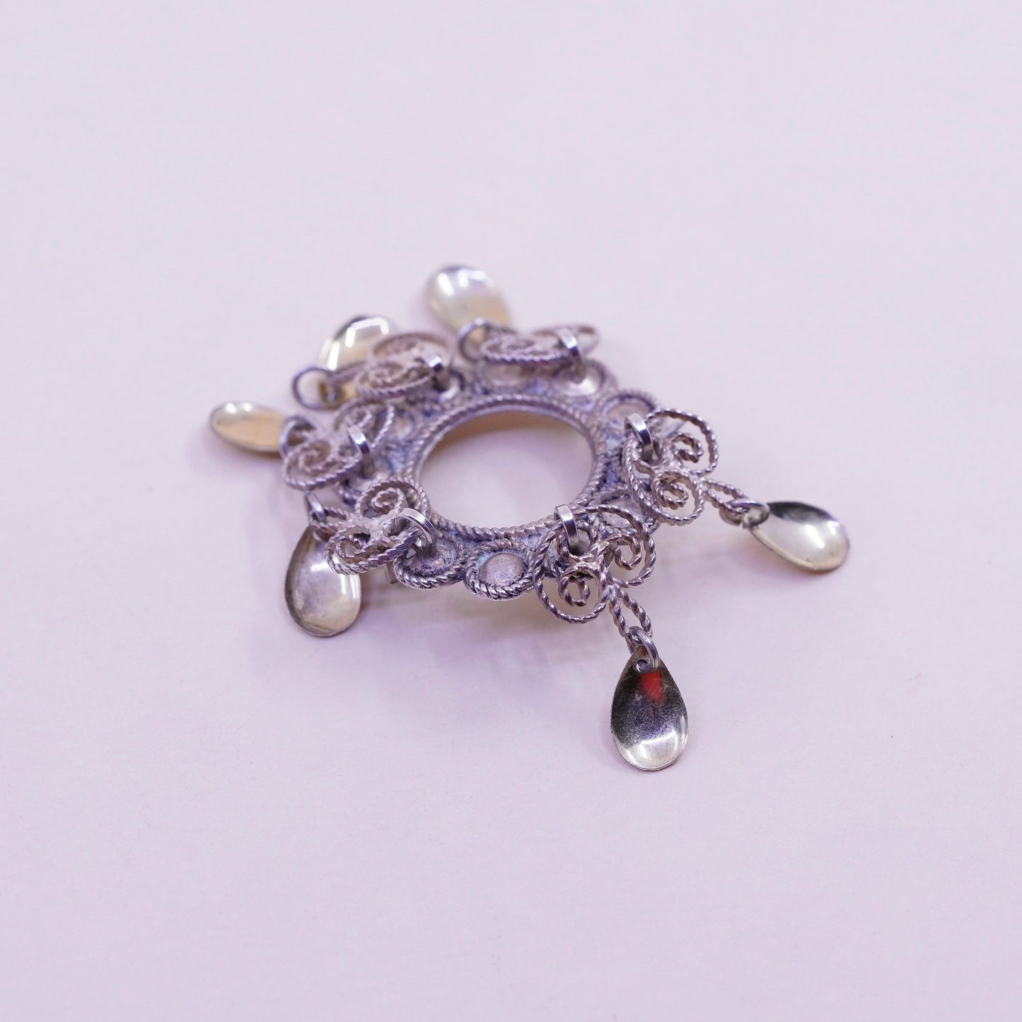 Rare vintage Hasla signed 830S silver brooch Norway Scandinavian