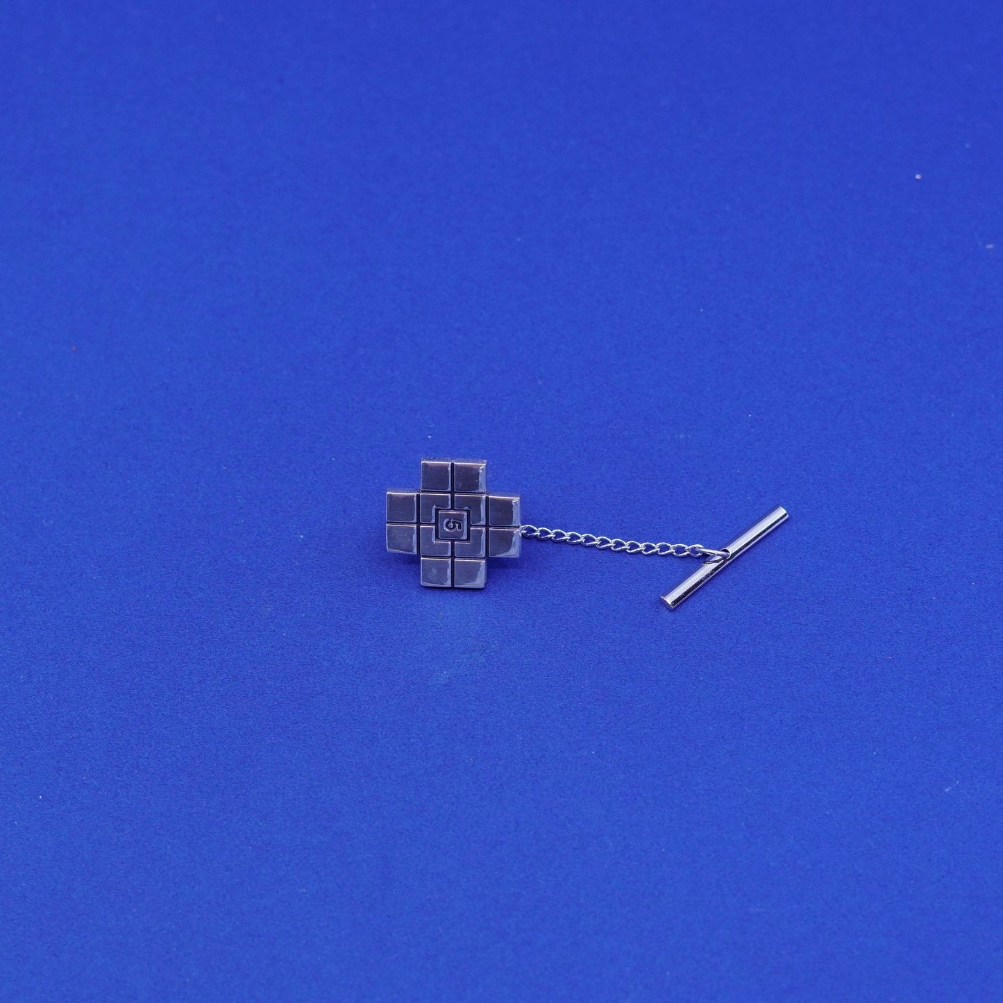 Vintage Sterling silver handmade 925 Jerusalem cross pin