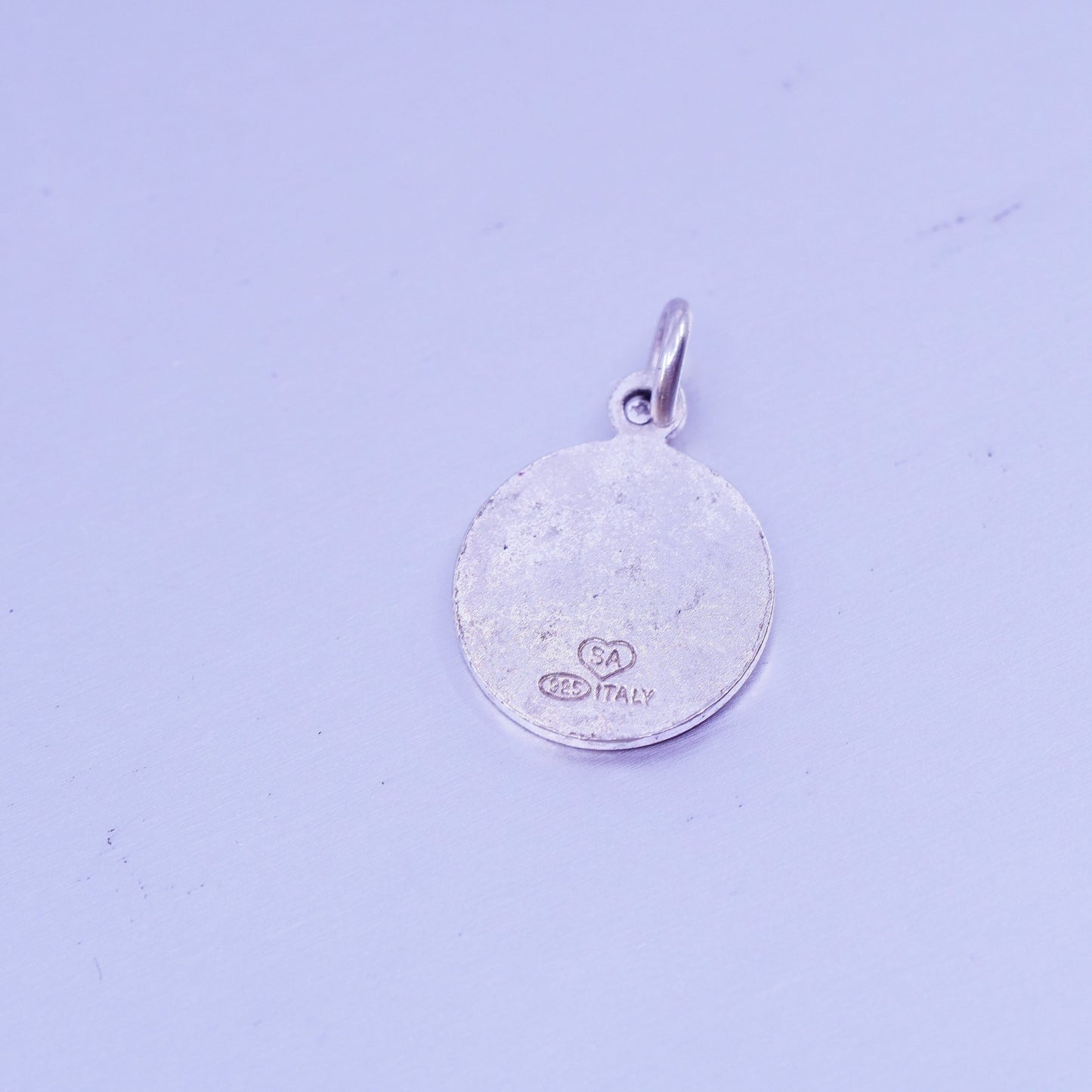 Antique Sterling silver handmade charm, 925 Angel pendant