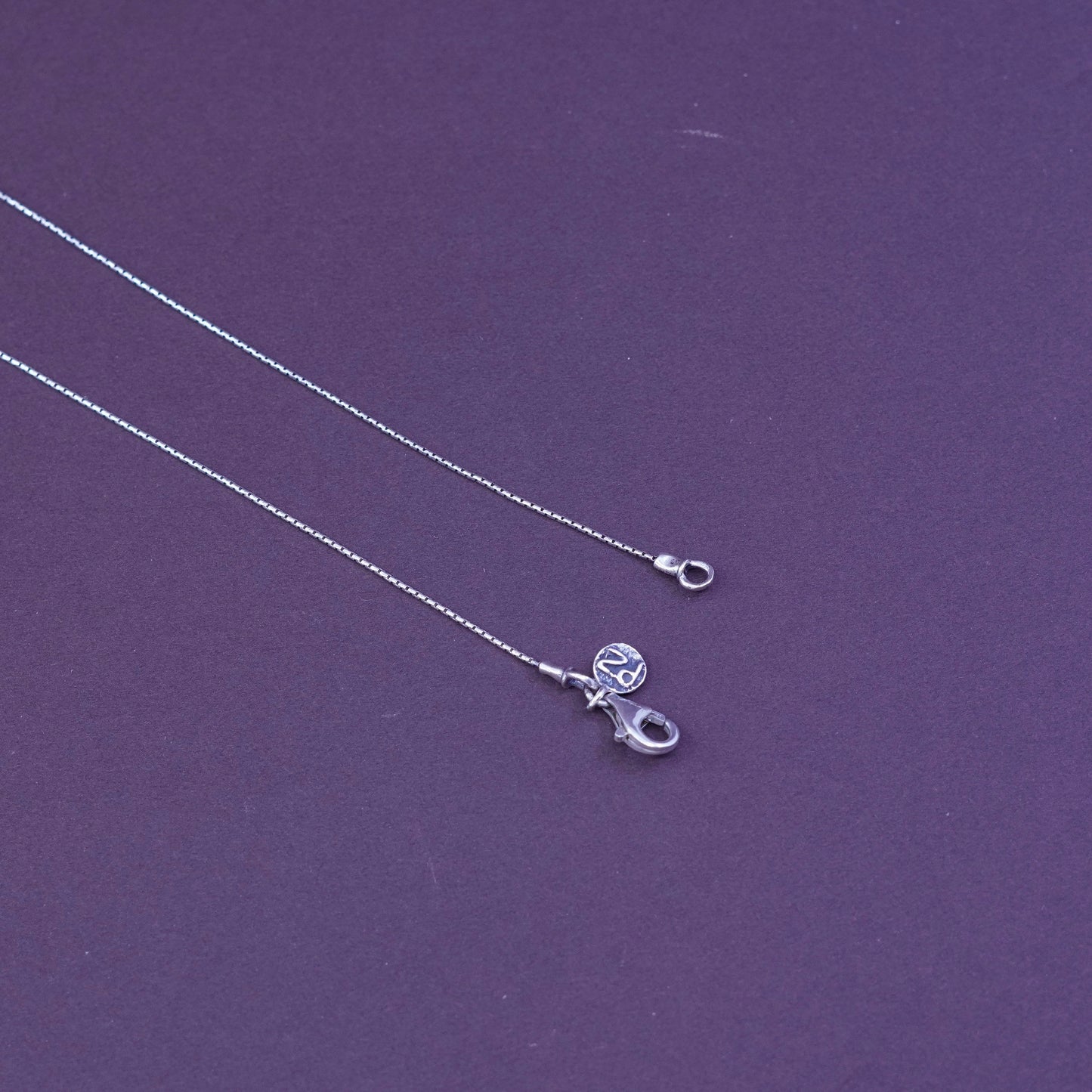 18”, 1mm, vintage Israel PZ Sterling silver necklace, 925 snake chain