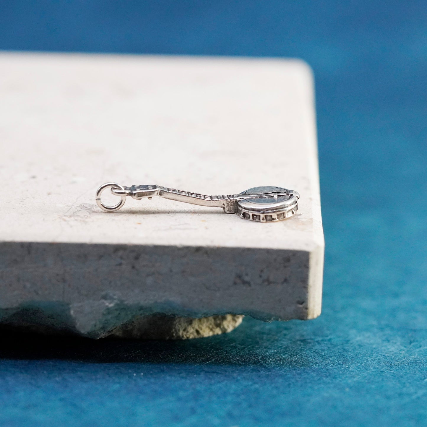 Vintage Sterling silver handmade pedant, 925 guitar charm