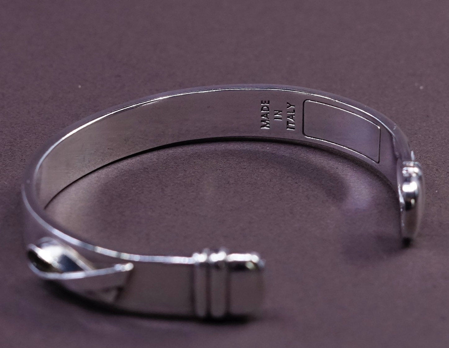6.25”, Sterling silver handmade bracelet, italy 925 cuff w/ there is a cure