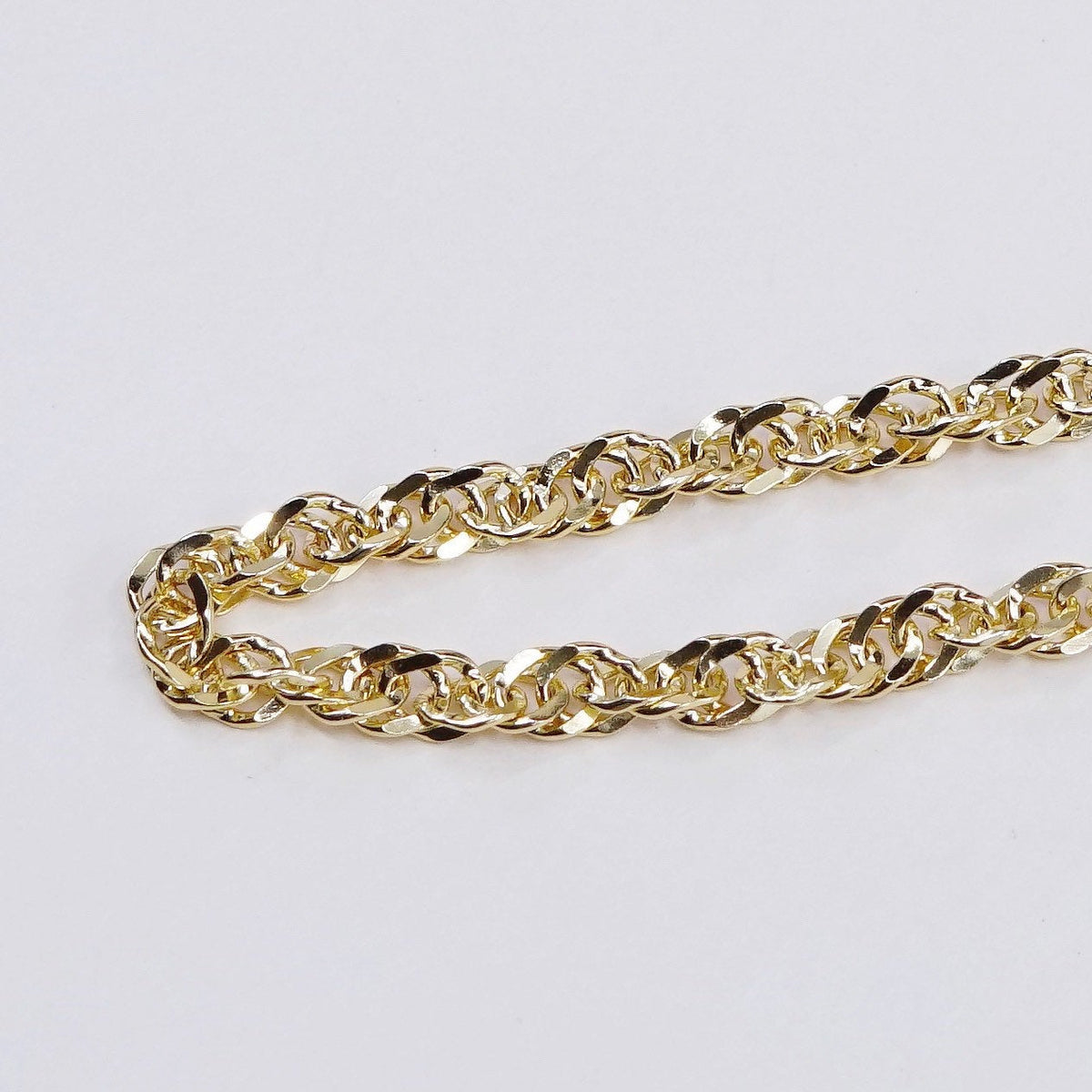 30”, 3mm, Milor vermeil gold sterling silver Italy 925 singapore chain necklace