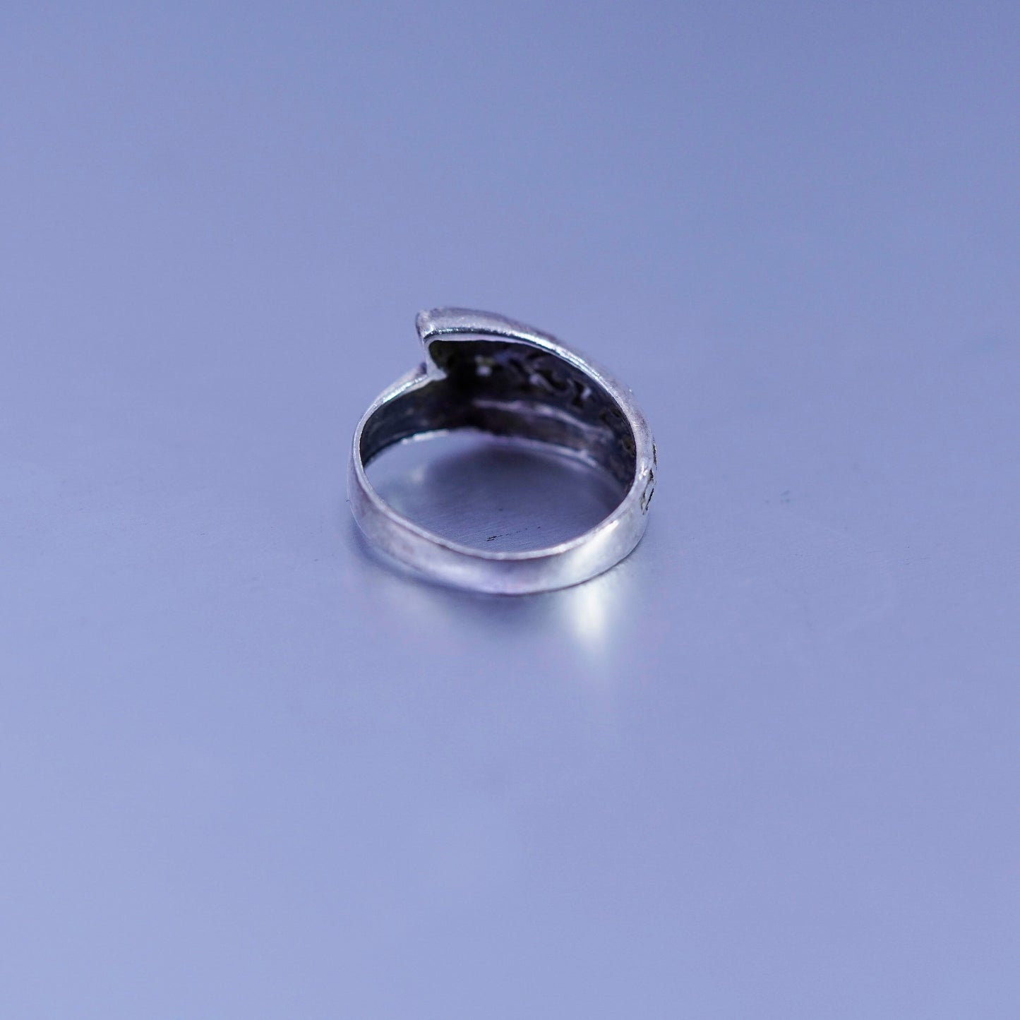 Size 6.5, vintage Sterling 925 silver handmade ring, filigree band