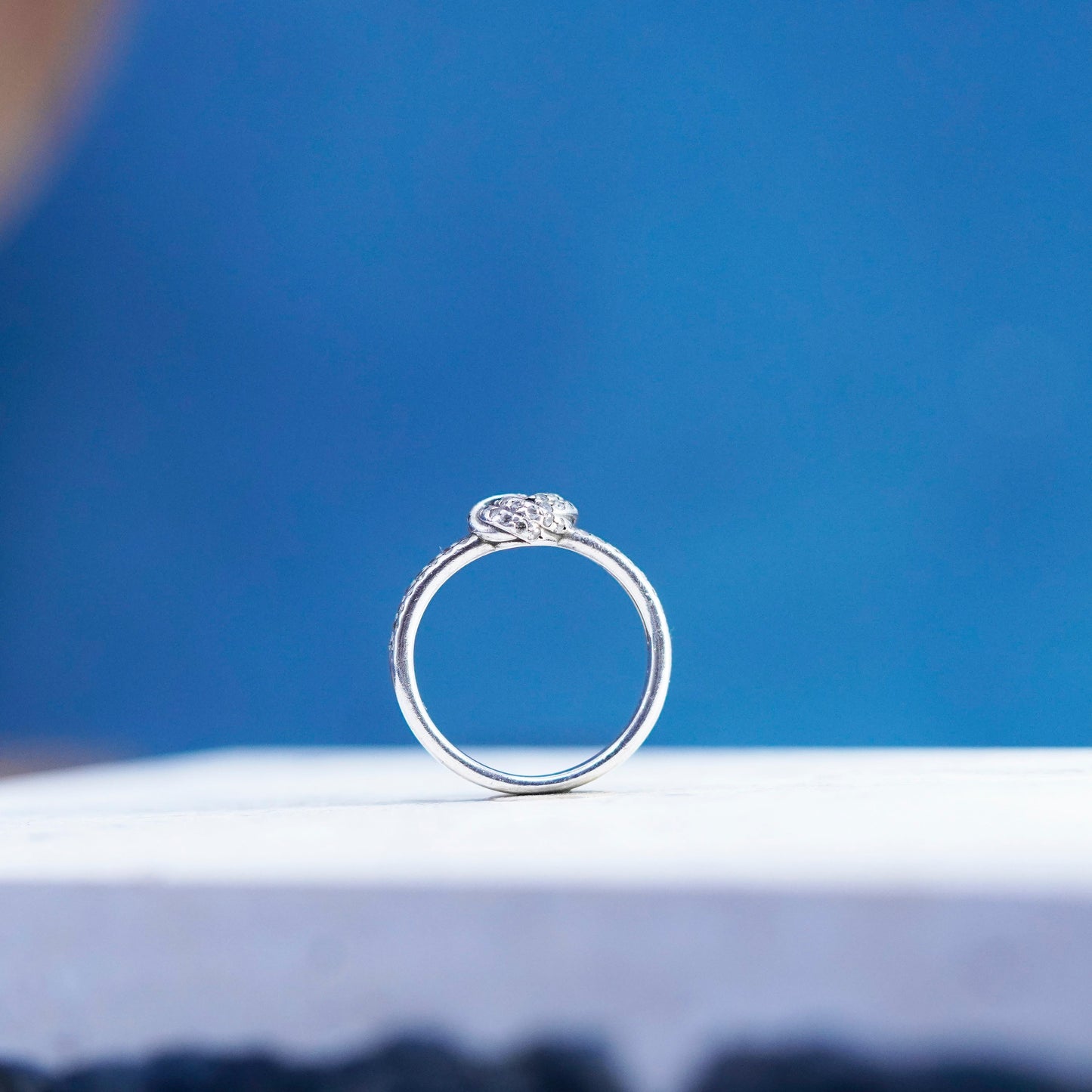 Size 7, vintage ALE sterling 925 silver engagement ring with cz