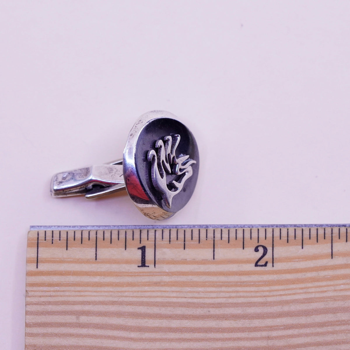 vtg ledesma Hecho En taxco sterling silver cuff link, 925 cufflink horse head