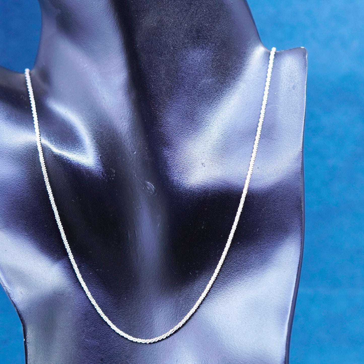 21”, vintage Sterling silver handmade chain, 925 twisted herringbone necklace