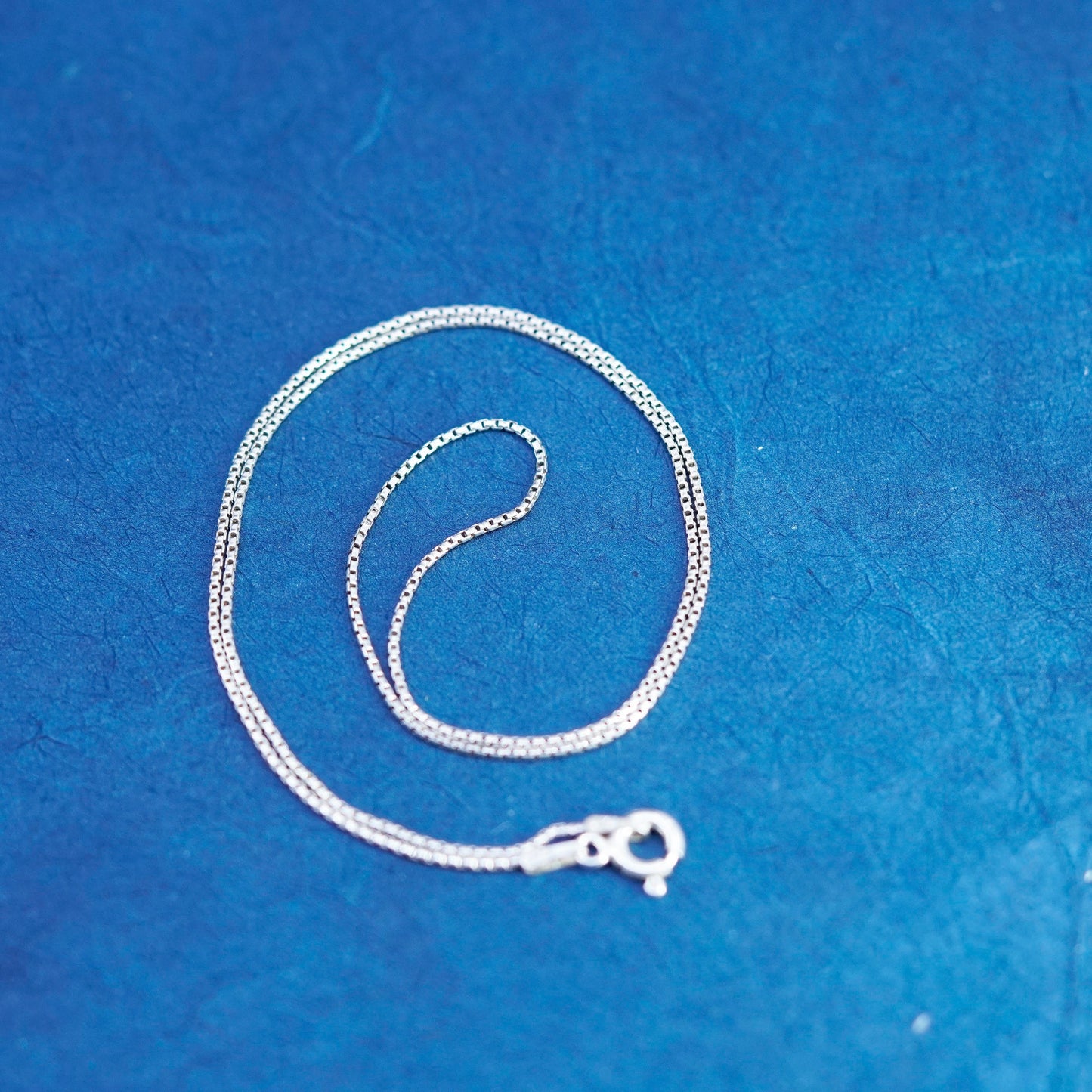 16”, 1mm, vintage Sterling silver handmade necklace, 925 snake chain