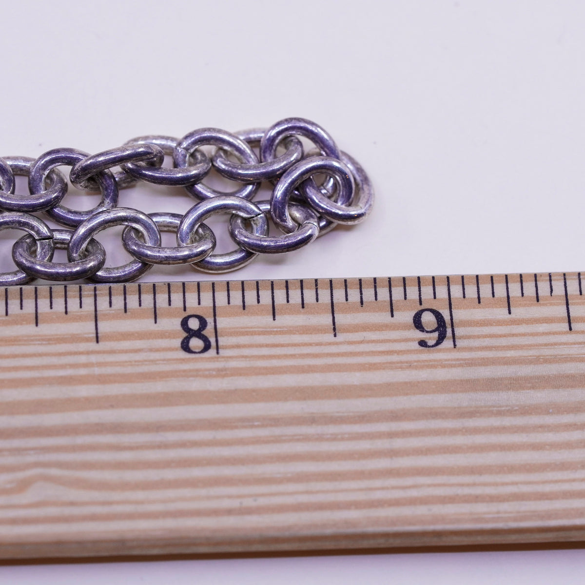 18”, sterling silver charm necklace, 925 handmade bold circle chain heart charm