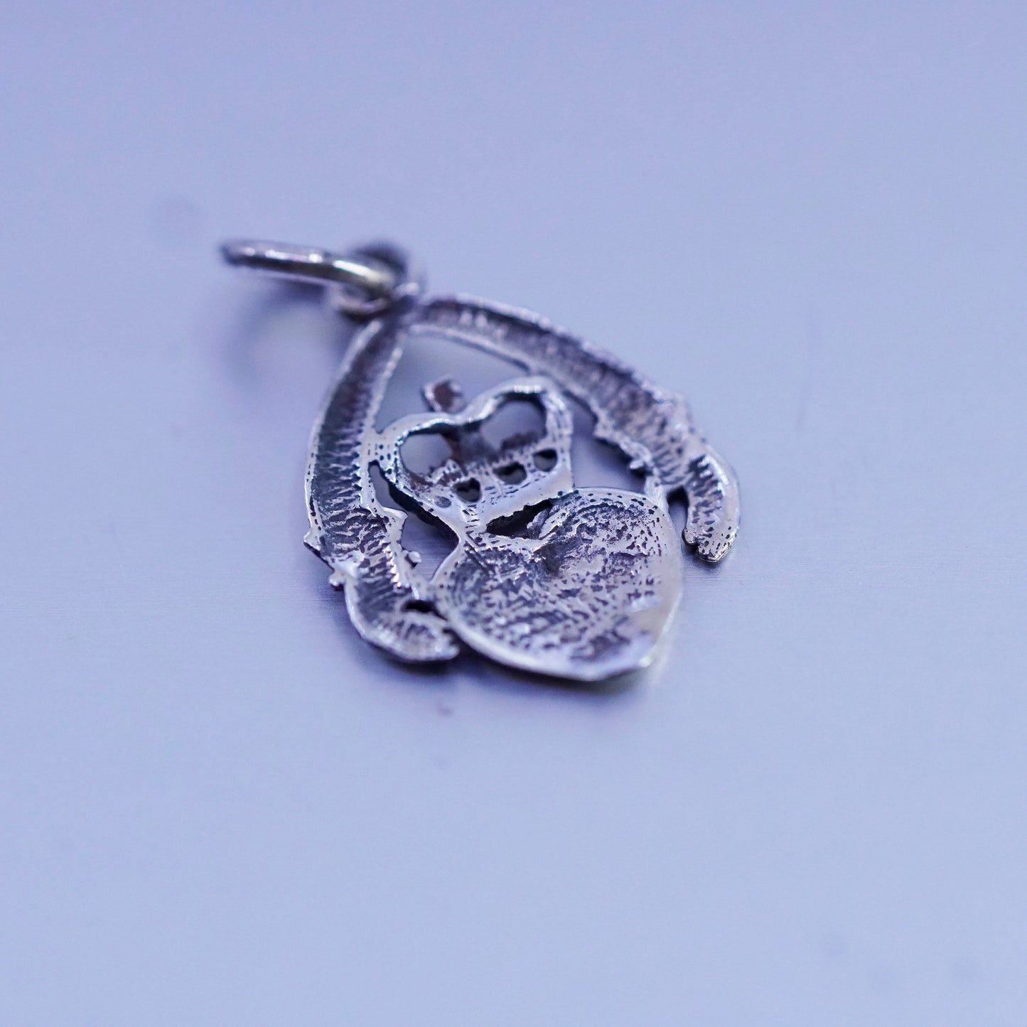 Irish Claddagh friendship Sterling 925 silver pendant, hand holding heart charm