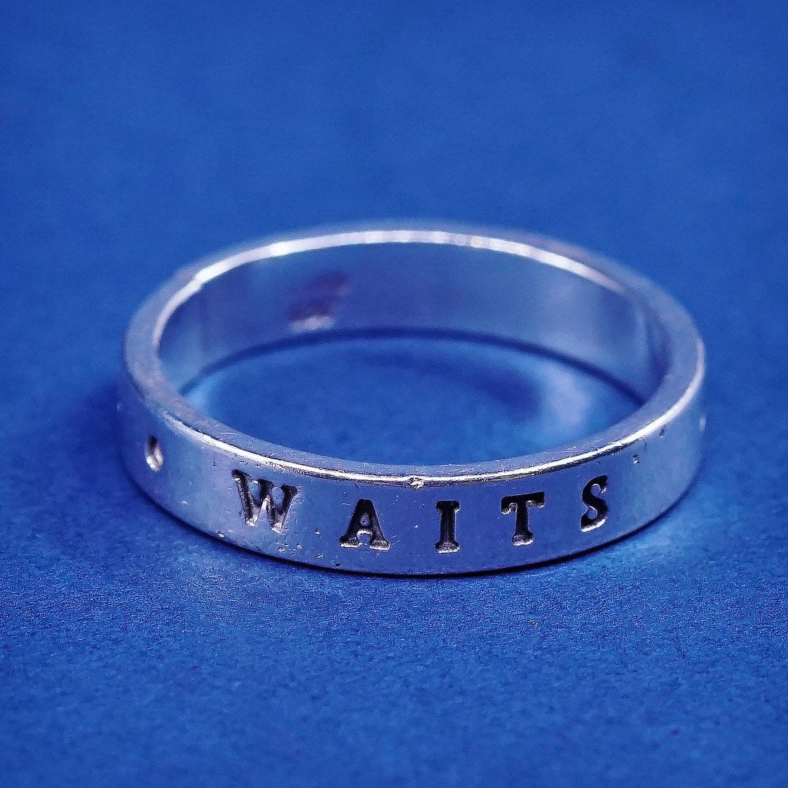 sz 8.75, vtg BSA Sterling silver prayer ring, 925 band "true love waits