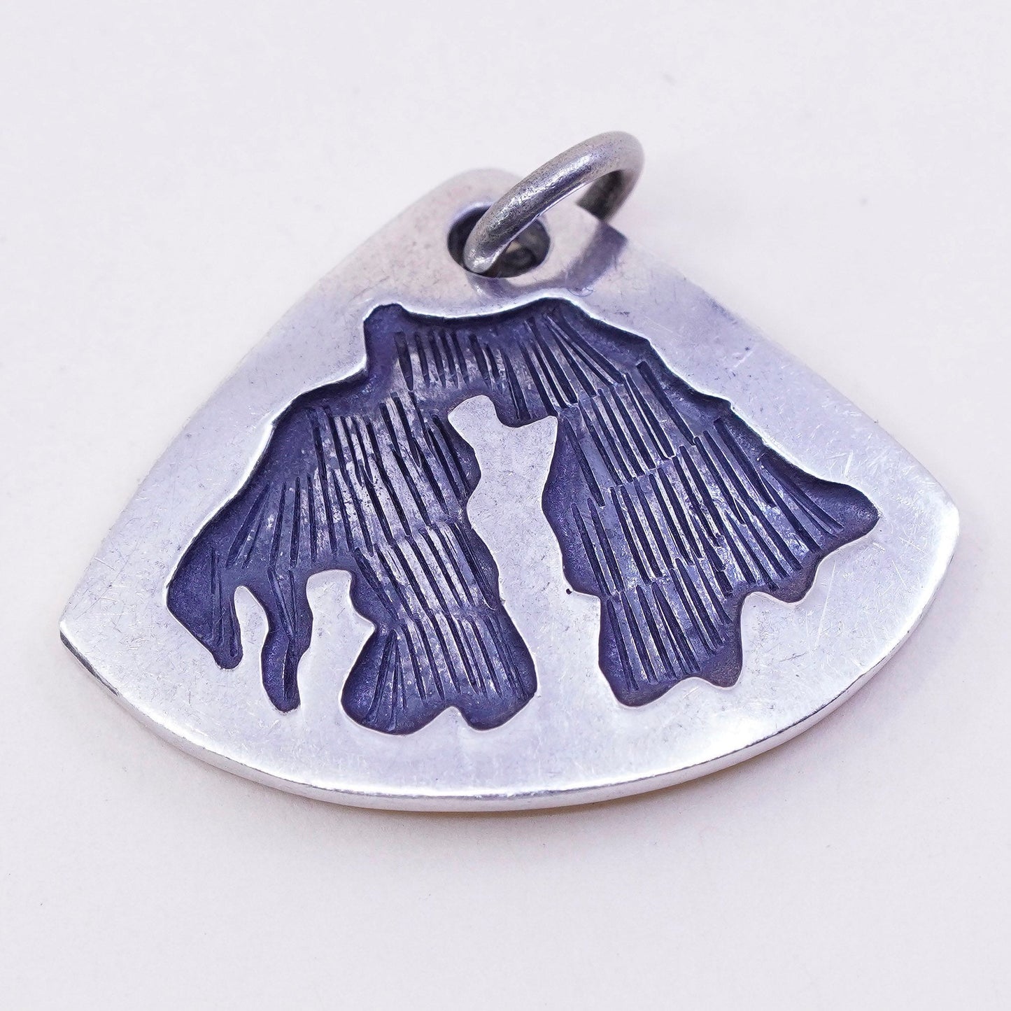 Vintage Native American Delong sterling 925 silver handmade pendant charm
