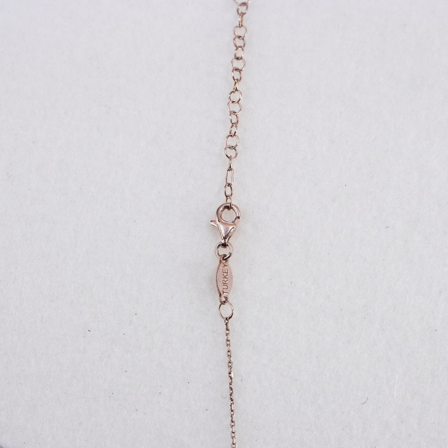 15+1.5”, vermeil gold over Sterling 925 silver necklace cluster cz sapphire