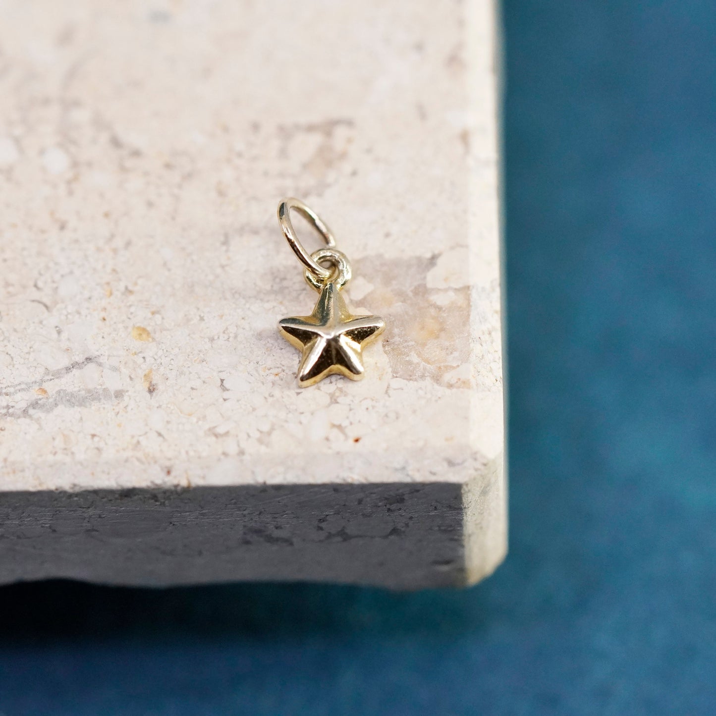 Vintage gold over Sterling silver handmade pendant, 925 star charm