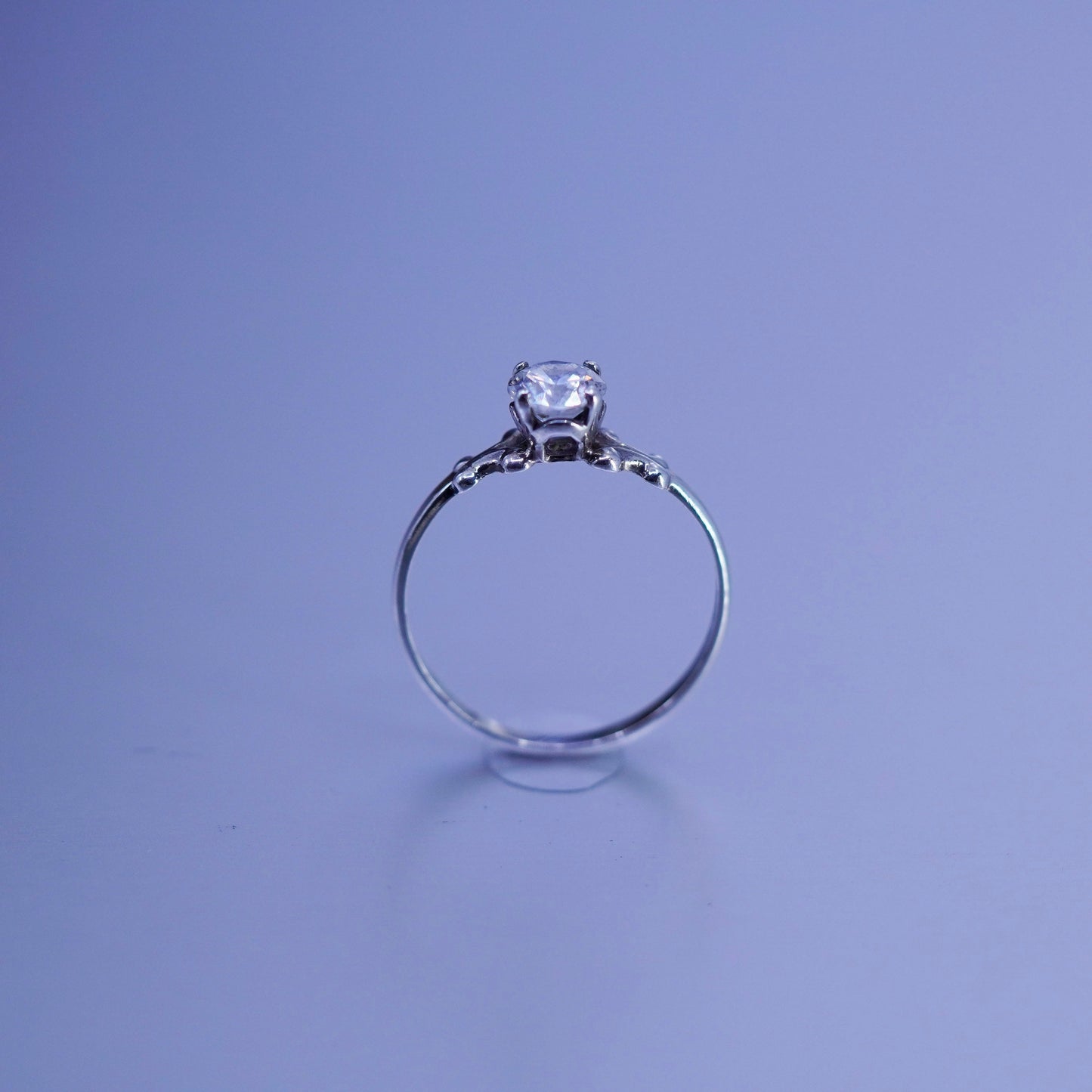 Size 9.5, vintage Kabana Sterling 925 silver handmade engagement ring with Cz