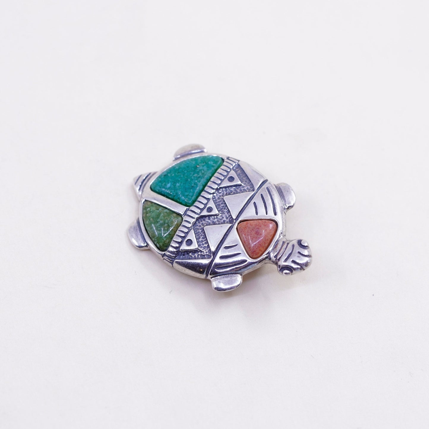 Relios Carolyn pollack handmade pendant sterling silver, 925 turtle turquoise