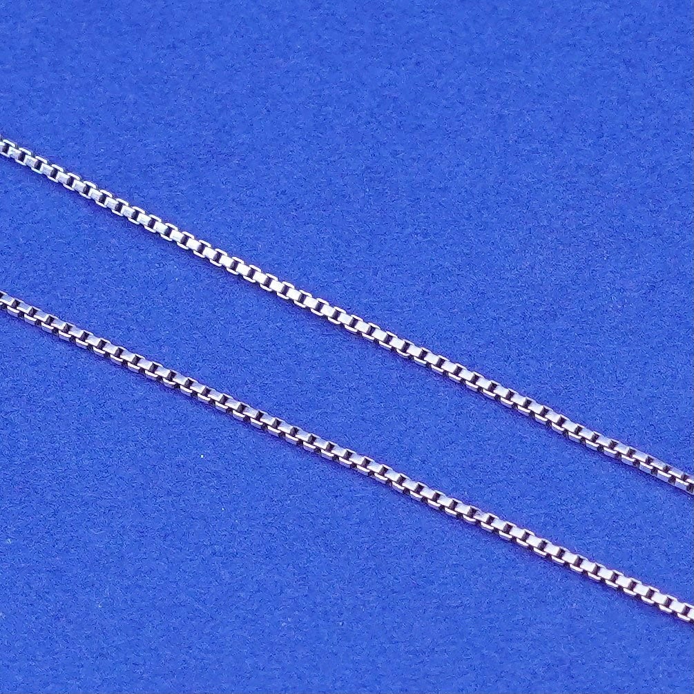 20+2”, 1mm, vintage Sterling silver necklace, 925 box chain