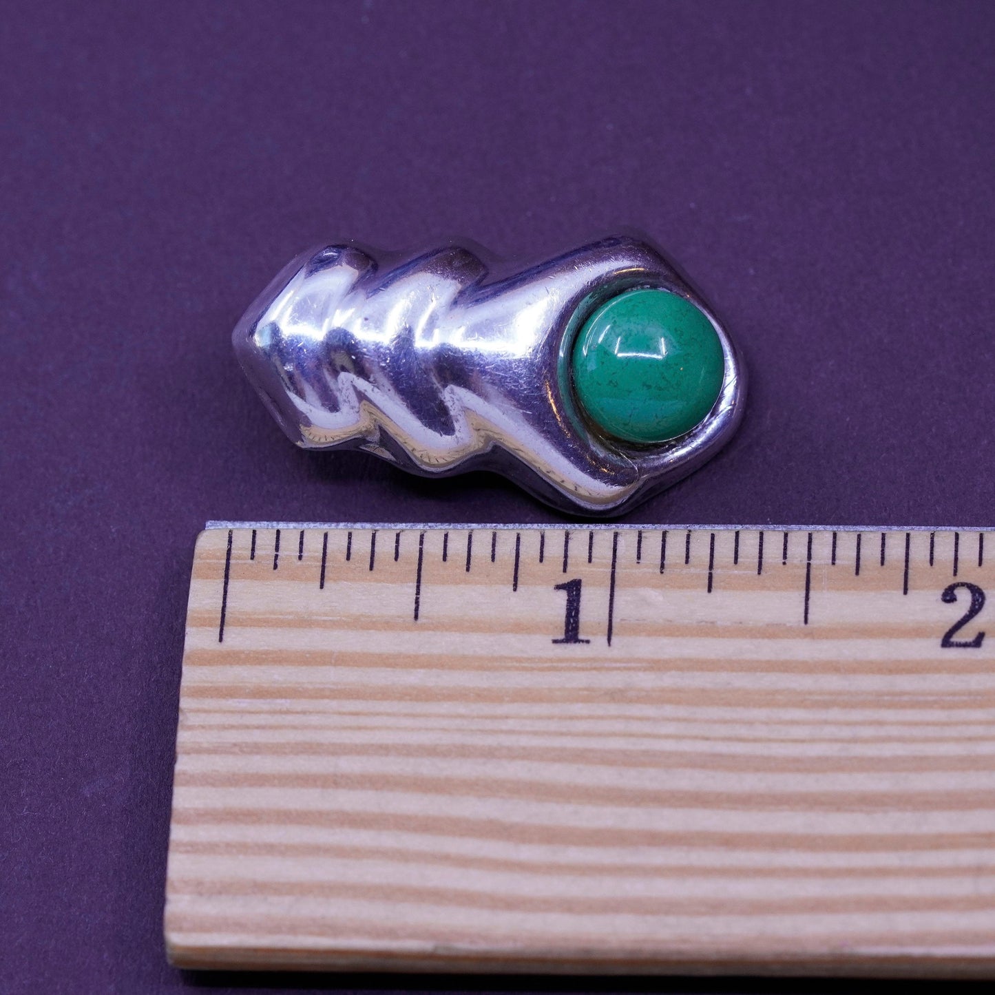 Vintage Mexico Sterling silver handmade earrings, 925 turquoise clip on