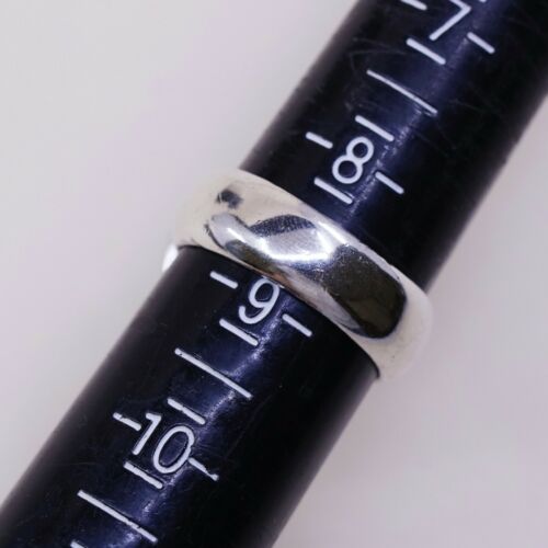 Sz 8.5, Vtg Sterling Silver Handmade Ring W/ Teardrop Turquoise, Stamped 925