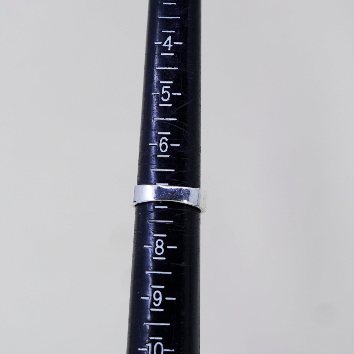 Size 7, vintage sterling silver handmade ring, 925 moe girl band