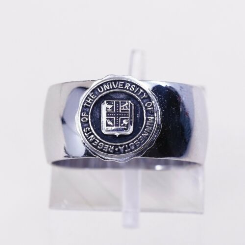 Size 6, Vtg Sterling Silver university of minnesota regents Band Rinv